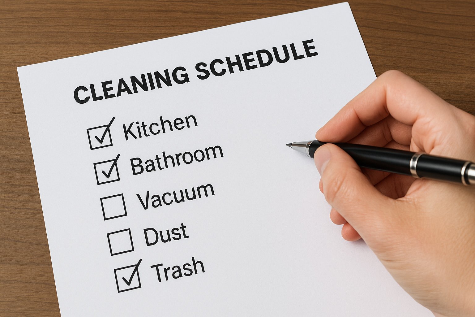 commercial cleaning schedule
